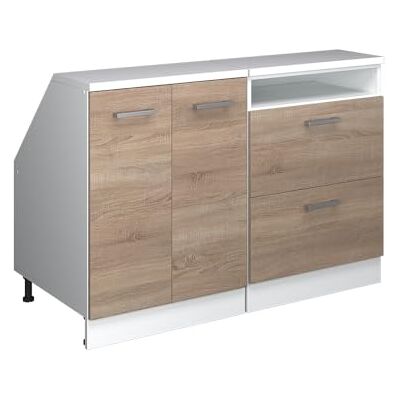 Vicco Meuble sous Pente R-Line, Sonoma, 120cm Lot de 2 caissons 60 cm de Profondeur, Convient aux Murs inclinés et à Une Installation de Cuisine Variable - Publicité Vicco Meuble sous Pente R-Line, Sonoma, 120cm Lot de 2 caissons 60 cm de Profondeur, Convient aux Murs inclinés et à Une Installation de Cuisine Variable - Publicité