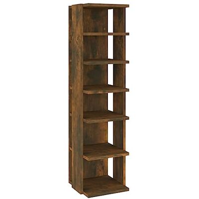 vidaXL Étagère à Chaussures Organisateur de Chaussures Armoire Meuble de Rangement Intérieur Chêne Fumé 25x27x102 cm Bois d'Ingénierie - Publicité vidaXL Étagère à Chaussures Organisateur de Chaussures Armoire Meuble de Rangement Intérieur Chêne Fumé 25x27x102 cm Bois d'Ingénierie - Publicité