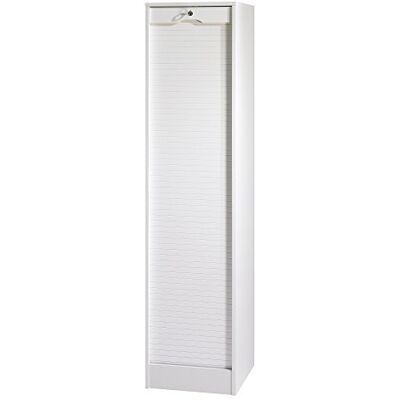 SIMMOB Classeur à Rideau Blanc ou Hêtre 10 Étagères 2 Kits DS L 41,4 H 172 P 44 cm Blanc - Publicité SIMMOB Classeur à Rideau Blanc ou Hêtre 10 Étagères 2 Kits DS L 41,4 H 172 P 44 cm Blanc - Publicité