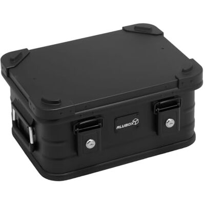 Alubox Caisse en aluminium verrouillable E18 noir – Boîte de rangement en aluminium de qualité supérieure 18 l – Couvercle avec coins empilables en aluminium moulé sous pression et joint en caoutchouc - Publicité Alubox Caisse en aluminium verrouillable E18 noir – Boîte de rangement en aluminium de qualité supérieure 18 l – Couvercle avec coins empilables en aluminium moulé sous pression et joint en caoutchouc - Publicité