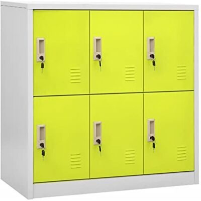 vidaXL Armoire à Casiers Verrouillables de Rangement et Organisateur de Bureau Gris Clair et Vert 90x45x92,5 cm en Acier - Publicité vidaXL Armoire à Casiers Verrouillables de Rangement et Organisateur de Bureau Gris Clair et Vert 90x45x92,5 cm en Acier - Publicité