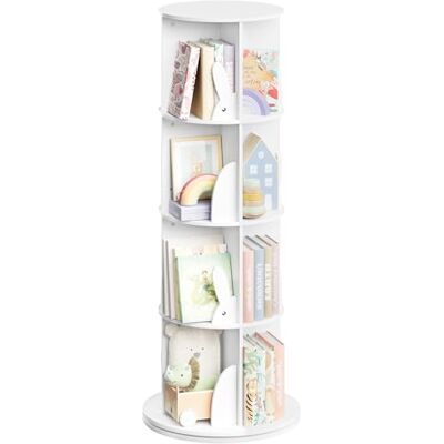 WOLTU Bibliothèque pour Enfants, Étagère Pivotante à 4 Niveaux pour Livres et Jouets, pour Chambre d'enfants, Blanche, KR036ws02 - Publicité WOLTU Bibliothèque pour Enfants, Étagère Pivotante à 4 Niveaux pour Livres et Jouets, pour Chambre d'enfants, Blanche, KR036ws02 - Publicité