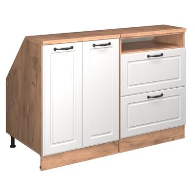 Vicco Meuble sous Pente R-Line, Blanc Campagne, 120cm Lot de 2 caissons 60 cm de Profondeur, Convient aux Murs inclinés et à Une Installation de Cuisine Variable - Publicité Vicco Meuble sous Pente R-Line, Blanc Campagne, 120cm Lot de 2 caissons 60 cm de Profondeur, Convient aux Murs inclinés et à Une Installation de Cuisine Variable - Publicité