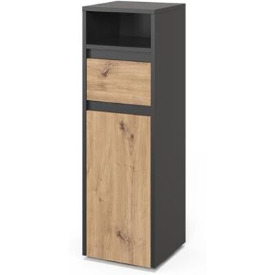 Vicco Meuble Salle de Bain Majest, Artisan, 30.2x96.3cm avec tiroir et Porte, pour Le Rangement des Accessoires de Salle de Bain et combinable - Publicité Vicco Meuble Salle de Bain Majest, Artisan, 30.2x96.3cm avec tiroir et Porte, pour Le Rangement des Accessoires de Salle de Bain et combinable - Publicité
