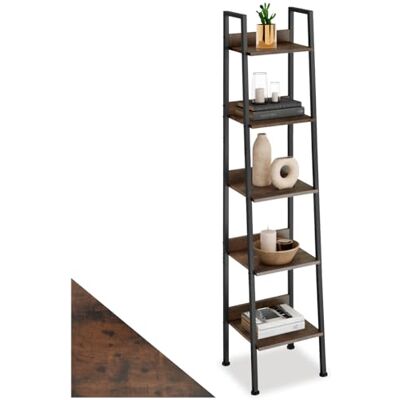 tectake ® Étagère échelle à 5 Niveaux 35,5 x 31,5 x 170,5 cm, Bibliothèque Style Industriel Minimaliste, Étagères Verticales Meuble de Rangement Chambre Salon Bureau, Etagere Bibliotheque, Bois foncé - Publicité tectake ® Étagère échelle à 5 Niveaux 35,5 x 31,5 x 170,5 cm, Bibliothèque Style Industriel Minimaliste, Étagères Verticales Meuble de Rangement Chambre Salon Bureau, Etagere Bibliotheque, Bois foncé - Publicité