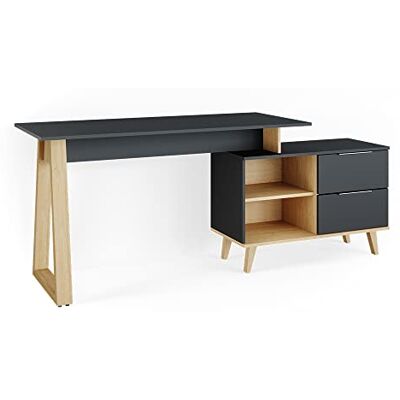 Vicco Bureau Nautica, Anthracite, 138x60cm avec tiroirs, XL, Compatible avec Les Meubles de la Collection Neptun - Publicité Vicco Bureau Nautica, Anthracite, 138x60cm avec tiroirs, XL, Compatible avec Les Meubles de la Collection Neptun - Publicité