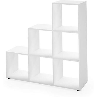 Vicco Étagère, Blanc, 107.2x107.8cm, utilisable comme séparateur de pièce avec 6 Compartiments de Rangement Ouverts - Publicité Vicco Étagère, Blanc, 107.2x107.8cm, utilisable comme séparateur de pièce avec 6 Compartiments de Rangement Ouverts - Publicité