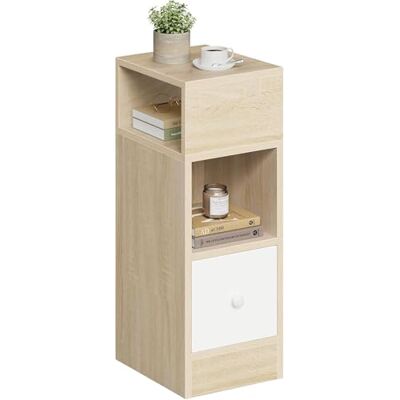 EUGAD Table de Chevet Étroite, Table de Nuit avec 2 Compartiments Ouverts et 1 Tiroir, 25x30x66cm, Compact, pour Chambre à Coucher, Salon, en Aggloméré, Chêne Clair, 0192ZZ - Publicité EUGAD Table de Chevet Étroite, Table de Nuit avec 2 Compartiments Ouverts et 1 Tiroir, 25x30x66cm, Compact, pour Chambre à Coucher, Salon, en Aggloméré, Chêne Clair, 0192ZZ - Publicité