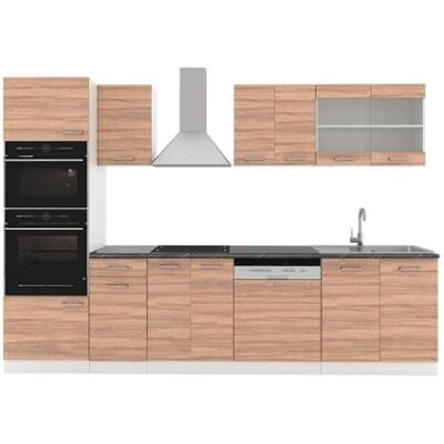Vicco Cuisine R-Line, Sonoma, 300cm avec Armoire Haute, PT Anthracite, avec modules disposables de manière Variable et Pieds réglables en Hauteur - Publicité Vicco Cuisine R-Line, Sonoma, 300cm avec Armoire Haute, PT Anthracite, avec modules disposables de manière Variable et Pieds réglables en Hauteur - Publicité