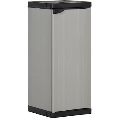 vidaXL Armoire de Rangement de Jardin 1 Étagère Armoire à Outils Meuble de Stockage Fournitures Ménagères Patio Extérieur Gris/Noir 35x40x85 cm - Publicité vidaXL Armoire de Rangement de Jardin 1 Étagère Armoire à Outils Meuble de Stockage Fournitures Ménagères Patio Extérieur Gris/Noir 35x40x85 cm - Publicité