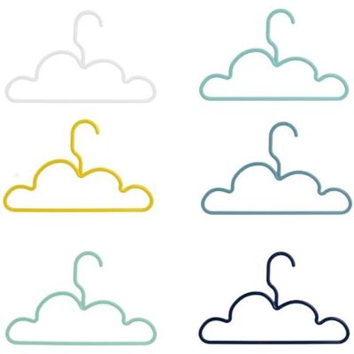 Linnea Lot de 6 cintres Enfant Nuage Multicolore - Publicité Linnea Lot de 6 cintres Enfant Nuage Multicolore - Publicité