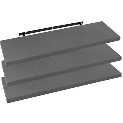 WOLTU Étagère Murale, Étagère Suspendue, Étagère Flottante en MDF, Lot de 3, pour Salon, Cuisine, Chambre, Salle de Bain etc RG9317dgr-3 - Publicité WOLTU Étagère Murale, Étagère Suspendue, Étagère Flottante en MDF, Lot de 3, pour Salon, Cuisine, Chambre, Salle de Bain etc RG9317dgr-3 - Publicité