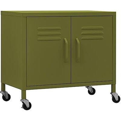 vidaXL Armoire de Rangement Placard Armoire de Stockage Meuble de Rangement Salon Salle de Séjour Intérieur Vert Olive 60x35x56 cm Acier - Publicité vidaXL Armoire de Rangement Placard Armoire de Stockage Meuble de Rangement Salon Salle de Séjour Intérieur Vert Olive 60x35x56 cm Acier - Publicité