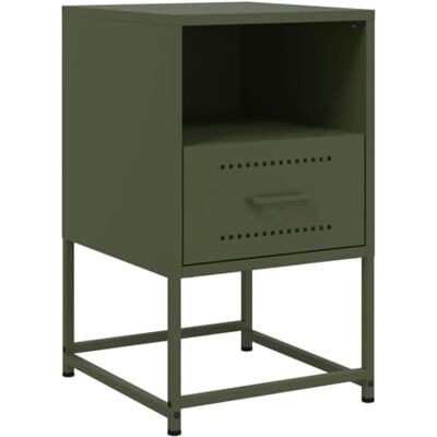 vidaXL Table de Chevet Vert Olive 36x39x60,5 cm Acier, Armoire, Armoire latérale, Meuble de Chambre à Coucher, Table de Chevet, Armoire en métal - Publicité vidaXL Table de Chevet Vert Olive 36x39x60,5 cm Acier, Armoire, Armoire latérale, Meuble de Chambre à Coucher, Table de Chevet, Armoire en métal - Publicité