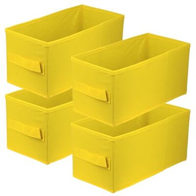 lavita Boîte de rangement en tissu Boîtes de rangement pliantes 15 x 31 x 15 cm Tiroir Boîte de rangement Tiroir Systèmes de rangement pour les vêtements jaune 4 pièce - Publicité lavita Boîte de rangement en tissu Boîtes de rangement pliantes 15 x 31 x 15 cm Tiroir Boîte de rangement Tiroir Systèmes de rangement pour les vêtements jaune 4 pièce - Publicité