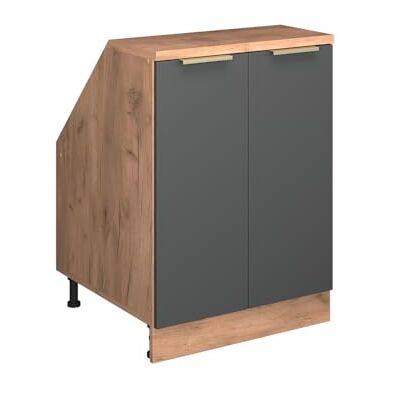 Vicco Meuble sous Pente R-Line, Anthracite-Or, 60cm 2 Portes, 60 cm de Profondeur, pour Une Combinaison Libre au Sein de systèmes de Cuisine modulaires - Publicité Vicco Meuble sous Pente R-Line, Anthracite-Or, 60cm 2 Portes, 60 cm de Profondeur, pour Une Combinaison Libre au Sein de systèmes de Cuisine modulaires - Publicité