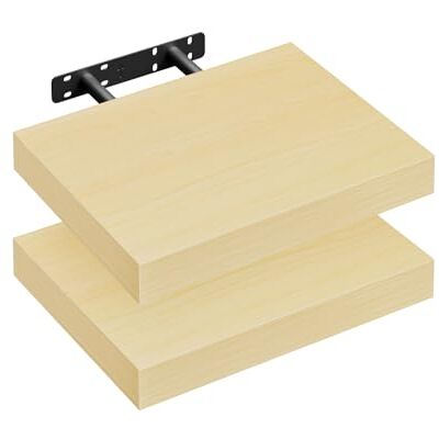 WOLTU Étagère Murale, Étagère Flottante de CD, Lot de 2, pour Salon, Cuisine, Chambre, Salle de Bain 30x22.9x3.8cm, Jaune Chêne RG9371kei-2 - Publicité WOLTU Étagère Murale, Étagère Flottante de CD, Lot de 2, pour Salon, Cuisine, Chambre, Salle de Bain 30x22.9x3.8cm, Jaune Chêne RG9371kei-2 - Publicité