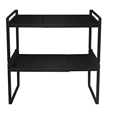 LANTUS Cuisine Métal Demi Etagere Étagère rétractable en Coin pour Placard économise l’espace pour Armoires de Comptoirs, Garde-manger, Aliments et Ustensiles, 36-60 * 21 * 36.5cm (noir) - Publicité LANTUS Cuisine Métal Demi Etagere Étagère rétractable en Coin pour Placard économise l’espace pour Armoires de Comptoirs, Garde-manger, Aliments et Ustensiles, 36-60 * 21 * 36.5cm (noir) - Publicité