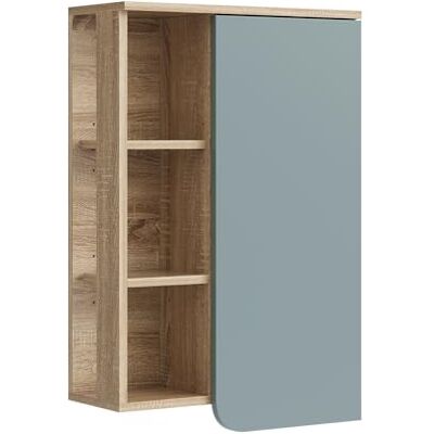 Vicco Armoire de Karen, Sonoma/Bleu, 50x75cm avec Porte et Compartiments Ouverts, pour Montage Mural avec espaces de Rangement Ouverts et fermés - Publicité Vicco Armoire de Karen, Sonoma/Bleu, 50x75cm avec Porte et Compartiments Ouverts, pour Montage Mural avec espaces de Rangement Ouverts et fermés - Publicité