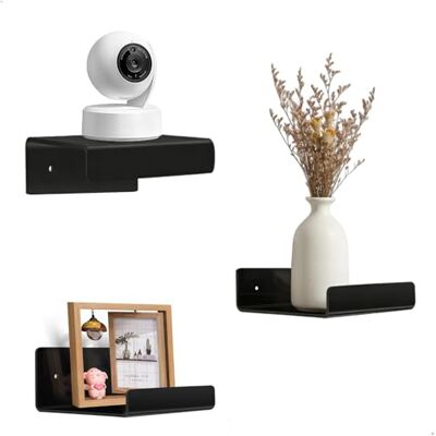 xiruiubao Étagère Murale, 3 Pcs Petite Etagere Murale Noir, Mini Etagere Mural sans Percage, Tablette Mural Flottantes en Acrylique pour Salle de Bains, Salon, Chambre, 10 x 10 x 5 cm - Publicité xiruiubao Étagère Murale, 3 Pcs Petite Etagere Murale Noir, Mini Etagere Mural sans Percage, Tablette Mural Flottantes en Acrylique pour Salle de Bains, Salon, Chambre, 10 x 10 x 5 cm - Publicité