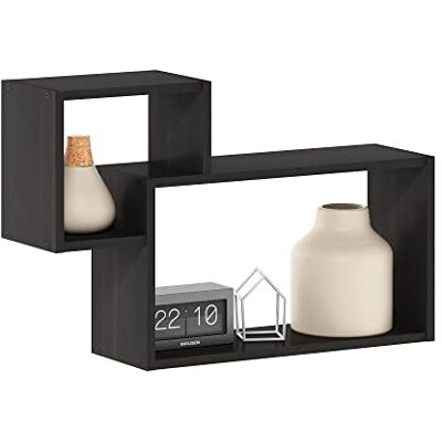 Étagère murale flottante Furinno Rossi Interweave - Lot de 2 - Espresso - Publicité Étagère murale flottante Furinno Rossi Interweave - Lot de 2 - Espresso - Publicité