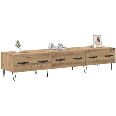 vidaXL Meuble TV chêne Artisanal 150 x 36 x 30 cm Bois d'ingénierie, Meuble de Salon, Centre de Divertissement Moderne, Cabinet Robuste, Rangement Compact et Style - Publicité vidaXL Meuble TV chêne Artisanal 150 x 36 x 30 cm Bois d'ingénierie, Meuble de Salon, Centre de Divertissement Moderne, Cabinet Robuste, Rangement Compact et Style - Publicité
