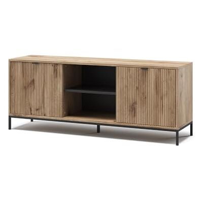 Vicco Buffet Bas Eliza, Chêne Viking, 150x60cm avec 2 Portes, Convient comme Meuble TV Bas pour appareils jusqu'à 65 Pouces - Publicité Vicco Buffet Bas Eliza, Chêne Viking, 150x60cm avec 2 Portes, Convient comme Meuble TV Bas pour appareils jusqu'à 65 Pouces - Publicité