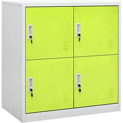 vidaXL Armoire à Casiers Verrouillables Armoire de Rangement Organisateur de Rangement Armoire de Bureau Gris Clair et Vert 90x45x92,5 cm Acier - Publicité vidaXL Armoire à Casiers Verrouillables Armoire de Rangement Organisateur de Rangement Armoire de Bureau Gris Clair et Vert 90x45x92,5 cm Acier - Publicité