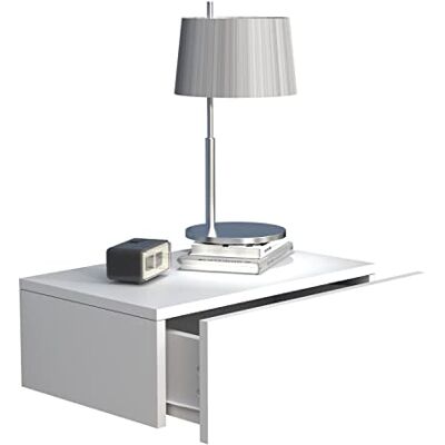 VCM Table de chevet Tiroir mural Dimensions : environ 15 x 45 x 30 cm Usal M 45 cm Blanc - Publicité VCM Table de chevet Tiroir mural Dimensions : environ 15 x 45 x 30 cm Usal M 45 cm Blanc - Publicité