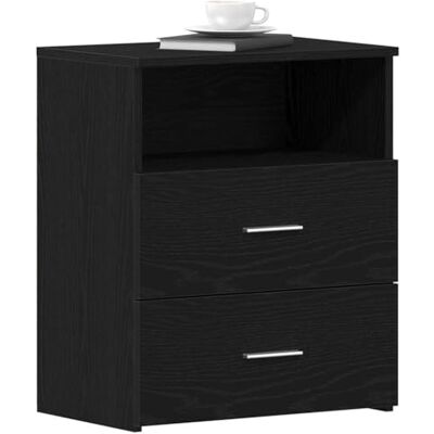 vidaXL Table de Nuit Chêne Noir 50 x 32 x 60cm Bois d'ingénierie, Table de Nuit Rustique, Rangement Compact, Meuble léger, déco Simple pour la Chambre - Publicité vidaXL Table de Nuit Chêne Noir 50 x 32 x 60cm Bois d'ingénierie, Table de Nuit Rustique, Rangement Compact, Meuble léger, déco Simple pour la Chambre - Publicité