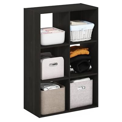 Furinno PELLI Organisateur de Placard 6 Cubes, étagères Ouvertes pour Dressing, Chambre, Salon, Expresso, Espresso - Publicité Furinno PELLI Organisateur de Placard 6 Cubes, étagères Ouvertes pour Dressing, Chambre, Salon, Expresso, Espresso - Publicité
