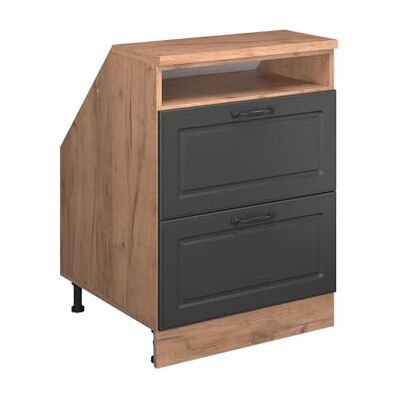 Vicco Meuble sous Pente R-Line, Anthracite Campagne, 60cm 2 tiroirs, 60 cm de Profondeur, pour Une Combinaison Libre au Sein de systèmes de Cuisine modulaires - Publicité Vicco Meuble sous Pente R-Line, Anthracite Campagne, 60cm 2 tiroirs, 60 cm de Profondeur, pour Une Combinaison Libre au Sein de systèmes de Cuisine modulaires - Publicité