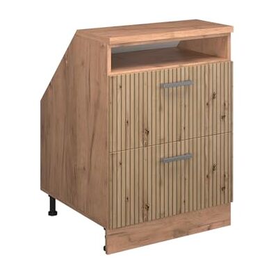 Vicco Meuble sous Pente R-Line, Chêne Artisan, 60cm 2 tiroirs, 60 cm de Profondeur, pour Une Combinaison Libre au Sein de systèmes de Cuisine modulaires - Publicité Vicco Meuble sous Pente R-Line, Chêne Artisan, 60cm 2 tiroirs, 60 cm de Profondeur, pour Une Combinaison Libre au Sein de systèmes de Cuisine modulaires - Publicité