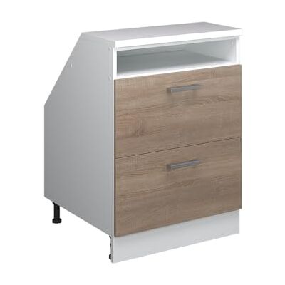 Vicco Meuble sous Pente R-Line, Sonoma, 60cm 2 tiroirs, 60 cm de Profondeur, pour Une Combinaison Libre au Sein de systèmes de Cuisine modulaires - Publicité Vicco Meuble sous Pente R-Line, Sonoma, 60cm 2 tiroirs, 60 cm de Profondeur, pour Une Combinaison Libre au Sein de systèmes de Cuisine modulaires - Publicité
