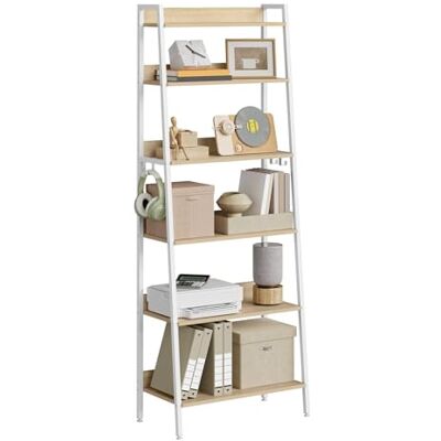 WOLTU Étagère Industrielle 6 Niveaux, Étagère de Rangement Étroite et Haute (Bureau, Salon, Cuisine), Cadre Métallique, 36x64x187,5 cm Chêne Clair + Blanc - Publicité WOLTU Étagère Industrielle 6 Niveaux, Étagère de Rangement Étroite et Haute (Bureau, Salon, Cuisine), Cadre Métallique, 36x64x187,5 cm Chêne Clair + Blanc - Publicité