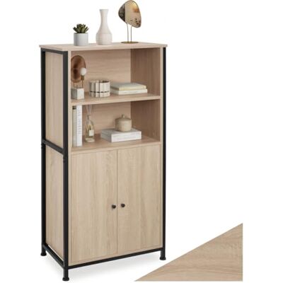 tectake ® Buffet Haut 60 x 38 x 125 cm, Meuble de Rangement Cuisine Salon au Style Industriel, avec Portes et Étagères, Rangement Cuisine, Buffet Salle a Manger, Vaisselier, Garde Manger, Bois Clair - Publicité tectake ® Buffet Haut 60 x 38 x 125 cm, Meuble de Rangement Cuisine Salon au Style Industriel, avec Portes et Étagères, Rangement Cuisine, Buffet Salle a Manger, Vaisselier, Garde Manger, Bois Clair - Publicité