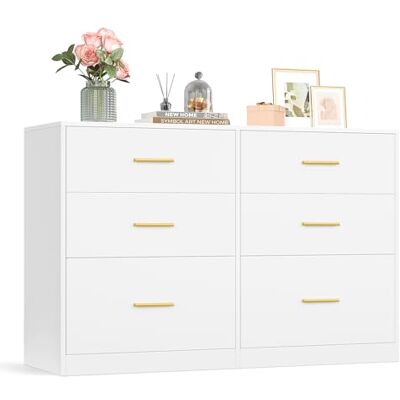 VASAGLE Custos Collection Commode de Chambre, Armoire à Tiroirs pour Dressing, Style Moderne, Meuble TV pour Salon, 6 Tiroirs, 40 x 119 x 78 cm, Blanc Nuage LTS416WB01 - Publicité VASAGLE Custos Collection Commode de Chambre, Armoire à Tiroirs pour Dressing, Style Moderne, Meuble TV pour Salon, 6 Tiroirs, 40 x 119 x 78 cm, Blanc Nuage LTS416WB01 - Publicité