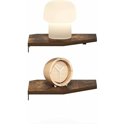 Furinno Rossi, Étagères Murales Flottantes Hexagonales, Lot De 2, Étagère d'angle Géométrique, Étagères Murales pour Salle De Bain, Bureau, Salon, Pin Ambré - Publicité Furinno Rossi, Étagères Murales Flottantes Hexagonales, Lot De 2, Étagère d'angle Géométrique, Étagères Murales pour Salle De Bain, Bureau, Salon, Pin Ambré - Publicité