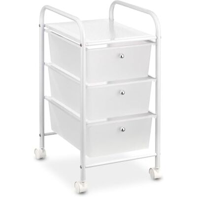 Idimex Caisson Mobile en Métal Blanc avec 3 Tiroirs - Publicité Idimex Caisson Mobile en Métal Blanc avec 3 Tiroirs - Publicité