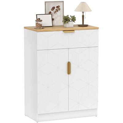 HOMCOM Sideboard Storage Cabinet, Modern Storage Cupboard with Drawer and Adjustable Shelf for Living Room, Kitchen, Dining Room, Entryway, White - Publicité HOMCOM Sideboard Storage Cabinet, Modern Storage Cupboard with Drawer and Adjustable Shelf for Living Room, Kitchen, Dining Room, Entryway, White - Publicité