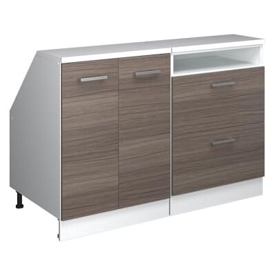 Vicco Meuble sous Pente R-Line, Gris Noble, 120cm Lot de 2 caissons 60 cm de Profondeur, Convient aux Murs inclinés et à Une Installation de Cuisine Variable - Publicité Vicco Meuble sous Pente R-Line, Gris Noble, 120cm Lot de 2 caissons 60 cm de Profondeur, Convient aux Murs inclinés et à Une Installation de Cuisine Variable - Publicité