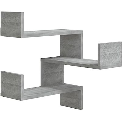 vidaXL Étagère d'angle Murale Flottante Suspendue Meuble de Rangement Chambre à Coucher Salle de Séjour Sonoma Gris 40x40x50cm Bois d'Ingénierie - Publicité vidaXL Étagère d'angle Murale Flottante Suspendue Meuble de Rangement Chambre à Coucher Salle de Séjour Sonoma Gris 40x40x50cm Bois d'Ingénierie - Publicité