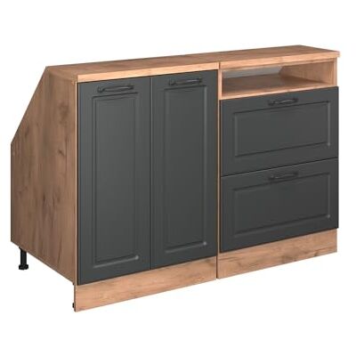 Vicco Meuble sous Pente R-Line, Anthracite Campagne, 120cm Lot de 2 caissons 60 cm de Profondeur, Convient aux Murs inclinés et à Une Installation de Cuisine Variable - Publicité Vicco Meuble sous Pente R-Line, Anthracite Campagne, 120cm Lot de 2 caissons 60 cm de Profondeur, Convient aux Murs inclinés et à Une Installation de Cuisine Variable - Publicité