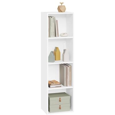 WOLTU Bibliothèque Colonne Rangement 4 Niveaux Étagère Semi-Ouverte 106 cm Meuble Cube Scandinave Blanc Panneaux E1 Hydrofuge Salon Bureau Chambre - Publicité WOLTU Bibliothèque Colonne Rangement 4 Niveaux Étagère Semi-Ouverte 106 cm Meuble Cube Scandinave Blanc Panneaux E1 Hydrofuge Salon Bureau Chambre - Publicité