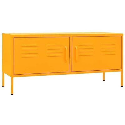 vidaXL Meuble TV Armoire Basse Centre de Divertissement Meuble Stéréo Salon Salle de Séjour Maison Intérieur Jaune Moutarde 105x35x50 cm Acier - Publicité vidaXL Meuble TV Armoire Basse Centre de Divertissement Meuble Stéréo Salon Salle de Séjour Maison Intérieur Jaune Moutarde 105x35x50 cm Acier - Publicité