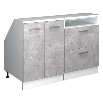 Vicco Meuble sous Pente R-Line, Béton, 120cm Lot de 2 caissons 60 cm de Profondeur, Convient aux Murs inclinés et à Une Installation de Cuisine Variable - Publicité Vicco Meuble sous Pente R-Line, Béton, 120cm Lot de 2 caissons 60 cm de Profondeur, Convient aux Murs inclinés et à Une Installation de Cuisine Variable - Publicité