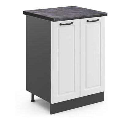 Vicco Meuble Bas de Cuisine R-Line, Blanc Campagne, 60cm, PT Anthracite, pour Une Combinaison Libre au Sein de systèmes de Cuisine modulaires - Publicité Vicco Meuble Bas de Cuisine R-Line, Blanc Campagne, 60cm, PT Anthracite, pour Une Combinaison Libre au Sein de systèmes de Cuisine modulaires - Publicité