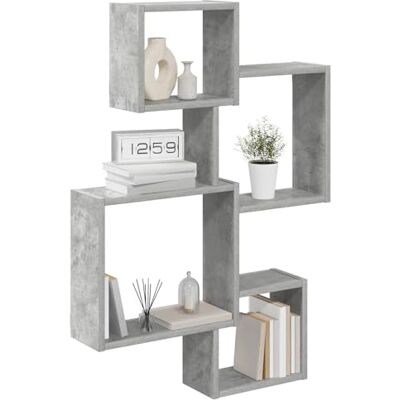 vidaXL Étagères Cube Murales Montage Mural Gris 64 x 13,5 x 91,5 cm, Salon, étagère rectangulaire, Design Moderne, Rangement Pratique, Cube Mural, Meuble Fonctionnel pour la Maison - Publicité vidaXL Étagères Cube Murales Montage Mural Gris 64 x 13,5 x 91,5 cm, Salon, étagère rectangulaire, Design Moderne, Rangement Pratique, Cube Mural, Meuble Fonctionnel pour la Maison - Publicité