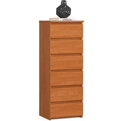 Home Collective Commode à 6 tiroirs, pour chambre à coucher, couloir, salon, organiseur, avec tiroirs, 40 cm de large, 109 cm de haut, en bois, marron, multifonction, étroite - Publicité Home Collective Commode à 6 tiroirs, pour chambre à coucher, couloir, salon, organiseur, avec tiroirs, 40 cm de large, 109 cm de haut, en bois, marron, multifonction, étroite - Publicité
