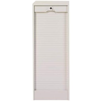 SIMMOB Classeur à Rideau Blanc ou Hêtre 6 Etagères L 41.4 H 108.4 P 44 cm Blanc - Publicité SIMMOB Classeur à Rideau Blanc ou Hêtre 6 Etagères L 41.4 H 108.4 P 44 cm Blanc - Publicité